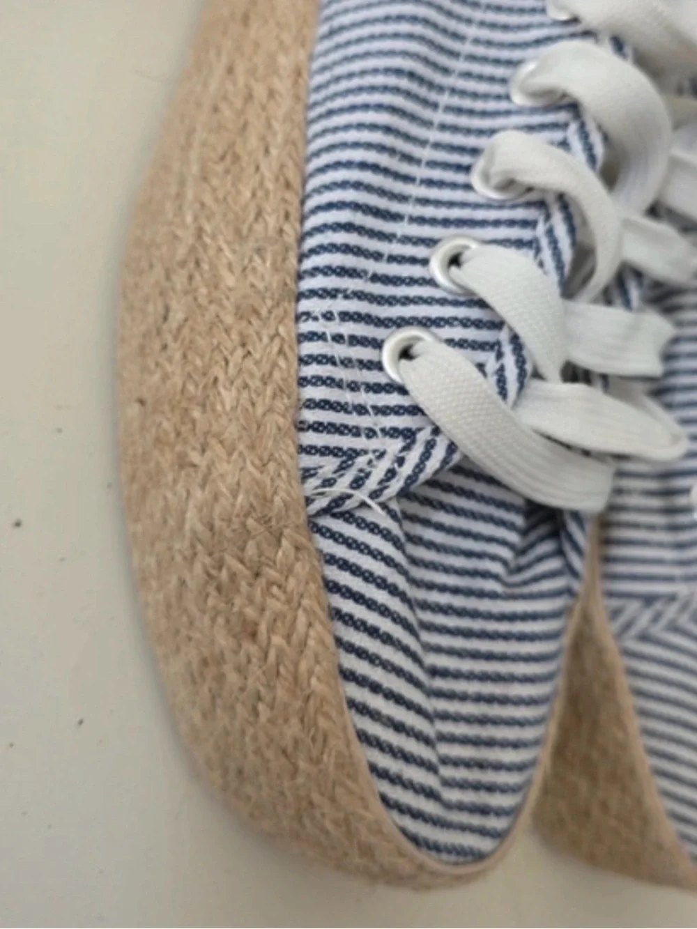 Primark Navy and White Striped Espadrille Trainers